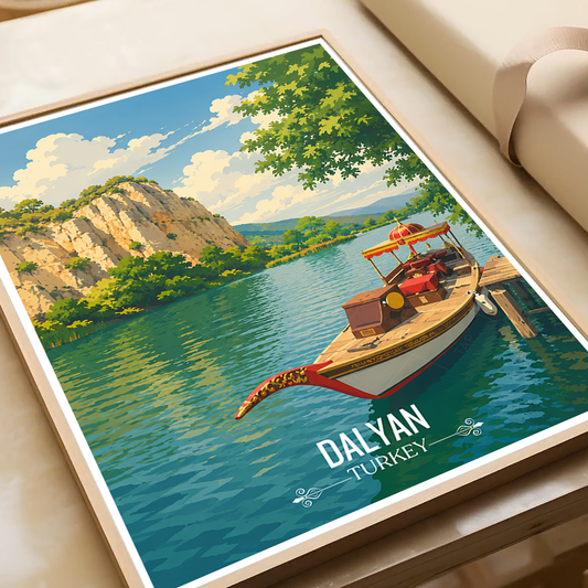 Dalyan - Turkey - Vintage Travel Wall Art Poster Print - Art Print - Travel Art Poster
