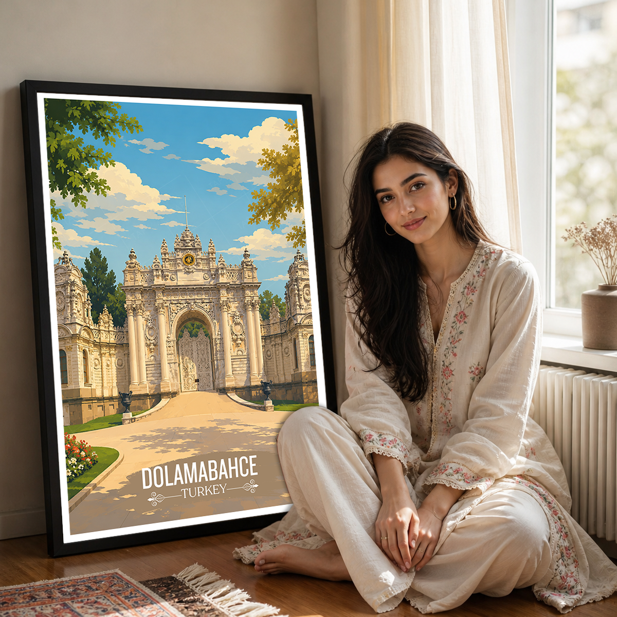 Dolambache - Turkey - Vintage Travel Wall Art Poster Print - Art Print - Travel Art Poster