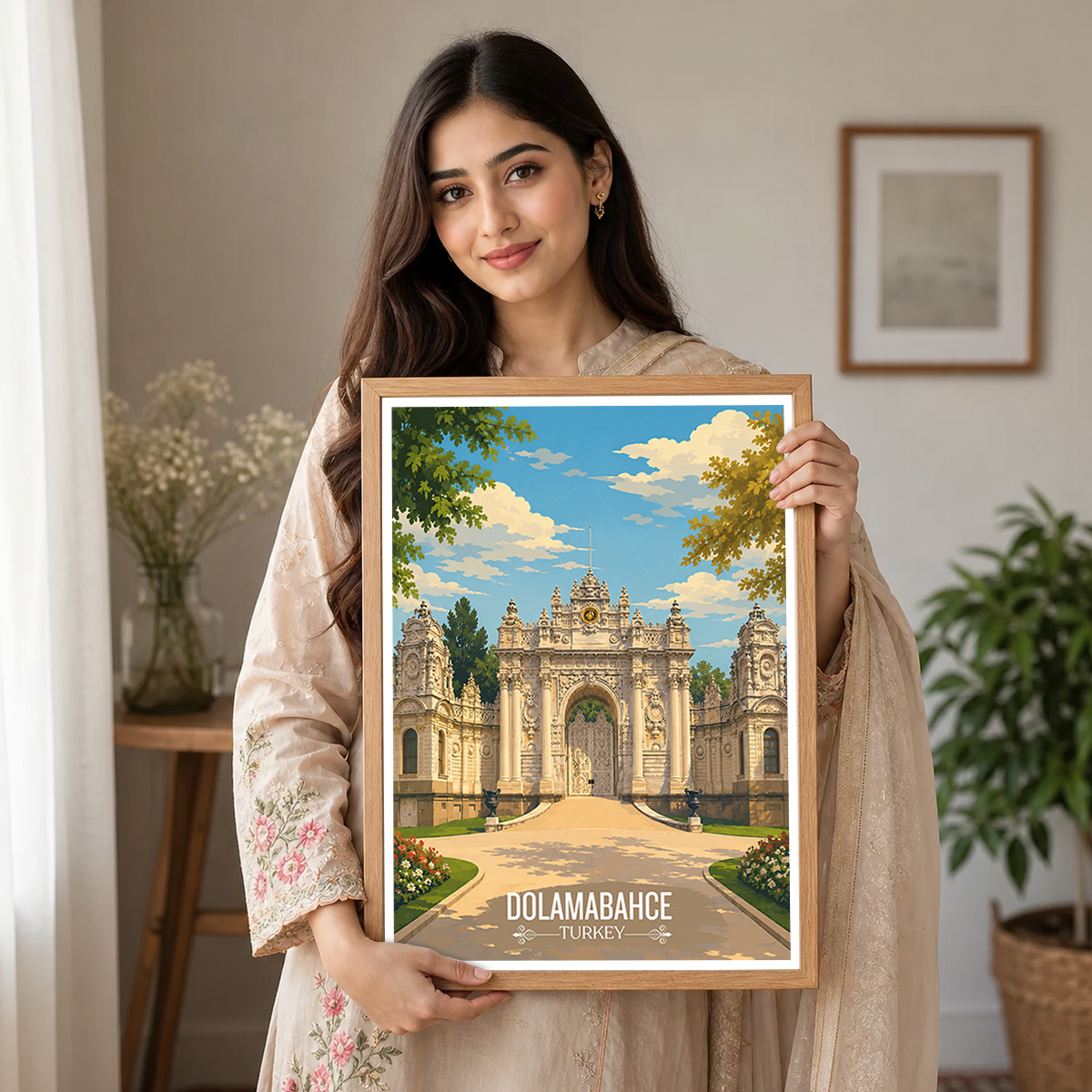 Dolambache - Turkey - Vintage Travel Wall Art Poster Print - Art Print - Travel Art Poster