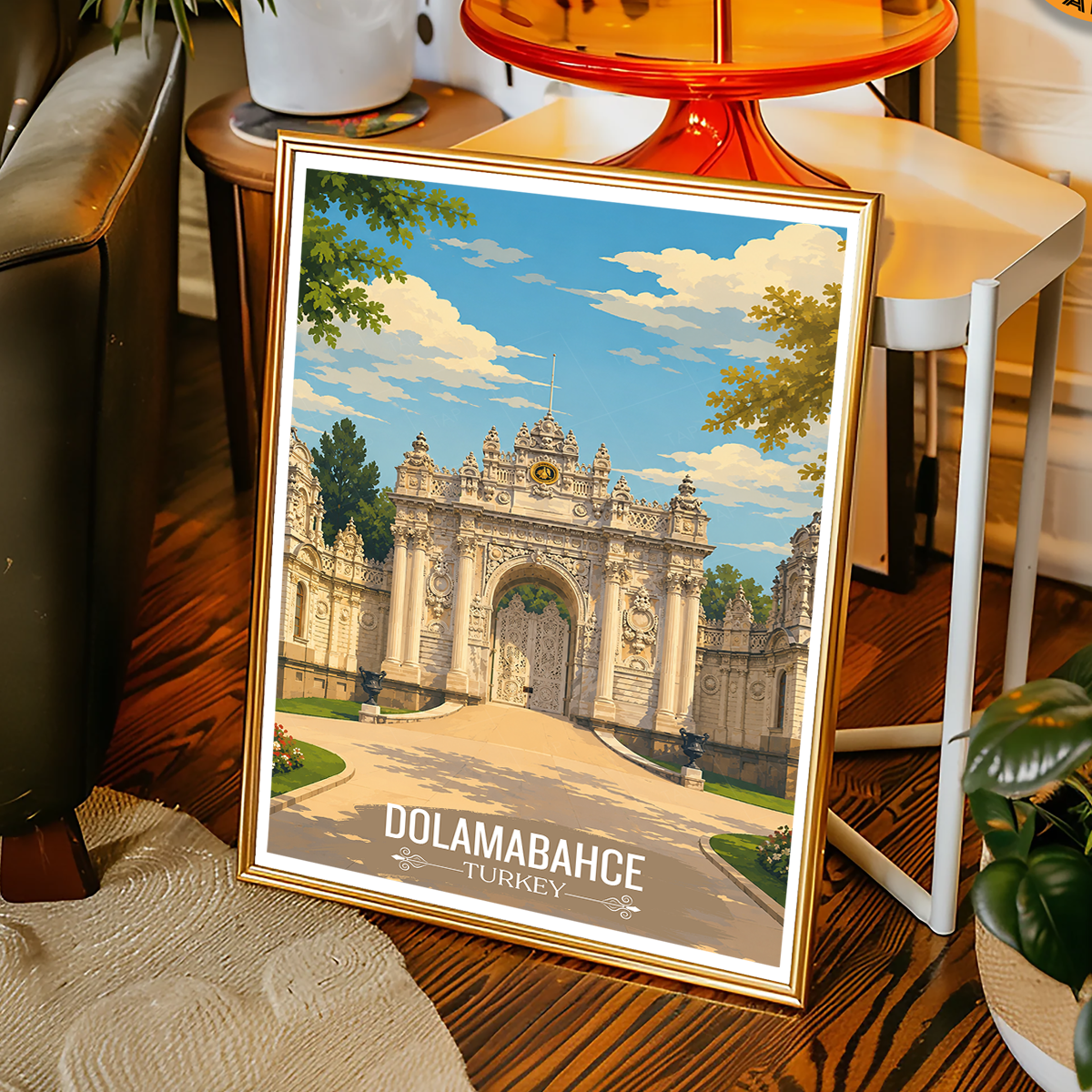 Dolambache - Turkey - Vintage Travel Wall Art Poster Print - Art Print - Travel Art Poster