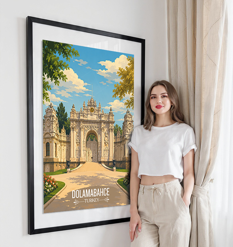 Dolambache - Turkey - Vintage Travel Wall Art Poster Print - Art Print - Travel Art Poster