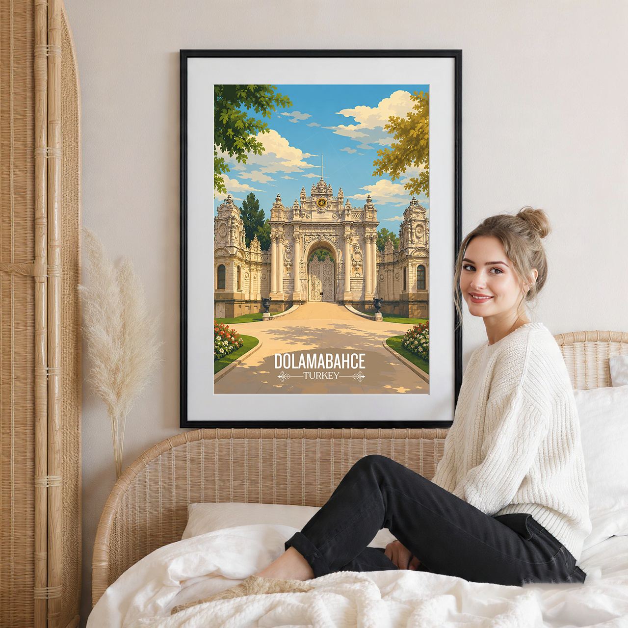 Dolambache - Turkey - Vintage Travel Wall Art Poster Print - Art Print - Travel Art Poster