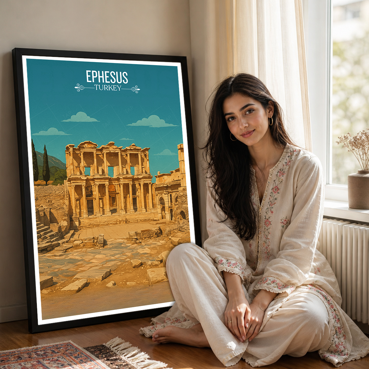 Ephesus - Turkey - Vintage Travel Wall Art Poster Print - Art Print - Travel Art Poster