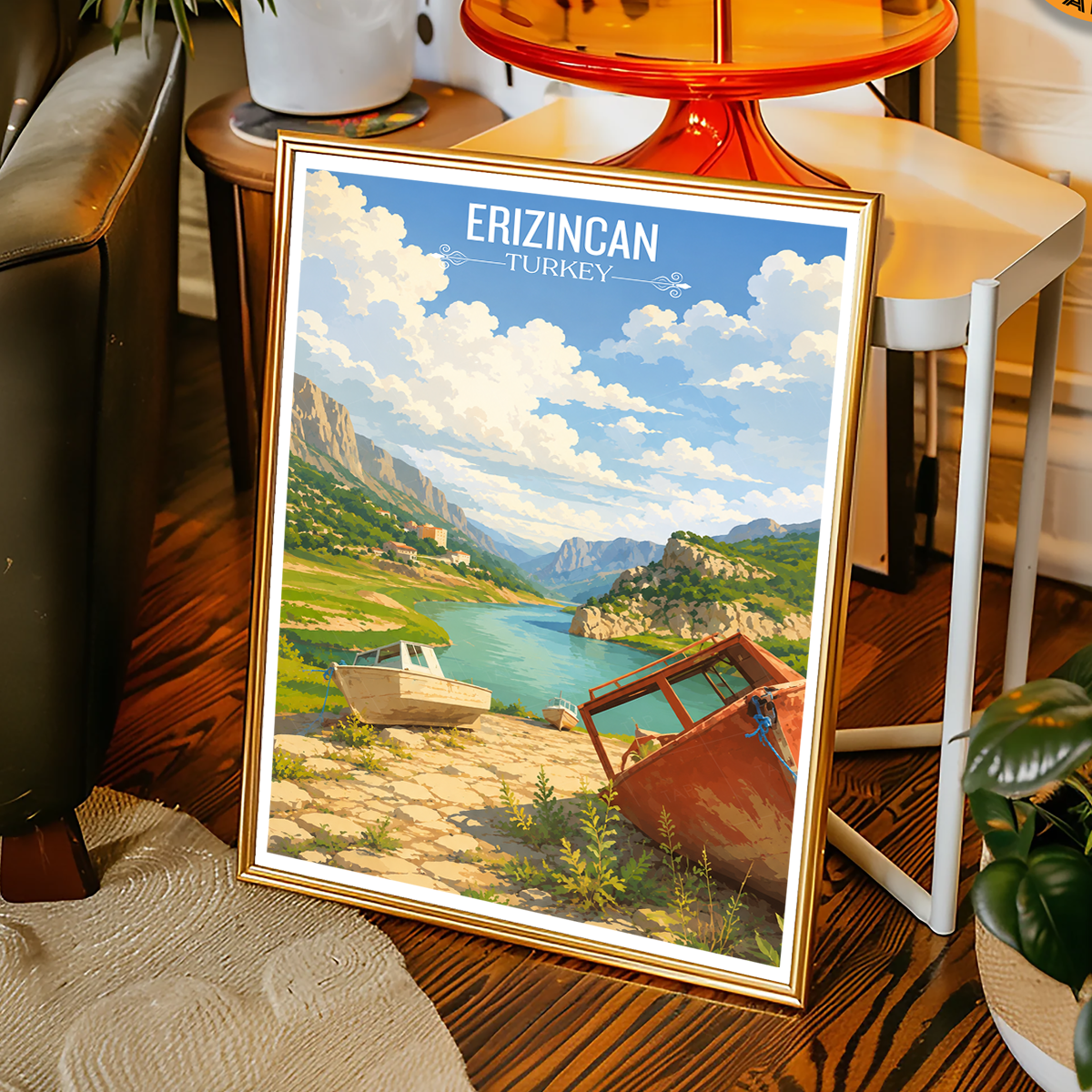 Erizincan - Turkey - Vintage Travel Wall Art Poster Print - Art Print - Travel Art Poster