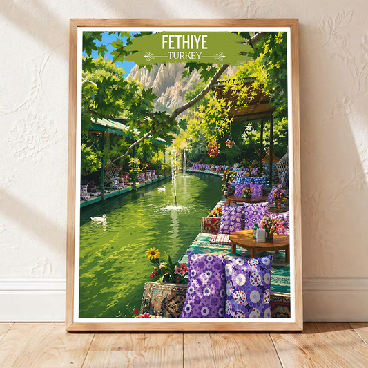 Fethiye - Turkey - Vintage Travel Wall Art Poster Print - Art Print - Travel Art Poster