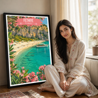 Fethiye - Mugla - Turkey - Vintage Travel Wall Art Poster Print - Art Print - Travel Art Poster