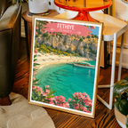 Fethiye - Mugla - Turkey - Vintage Travel Wall Art Poster Print - Art Print - Travel Art Poster