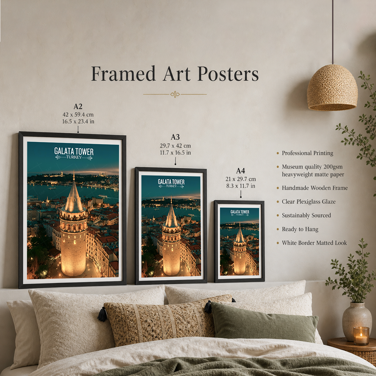 Galata Tower - Turkey - Vintage Travel Wall Art Poster Print - Art Print - Travel Art Poster