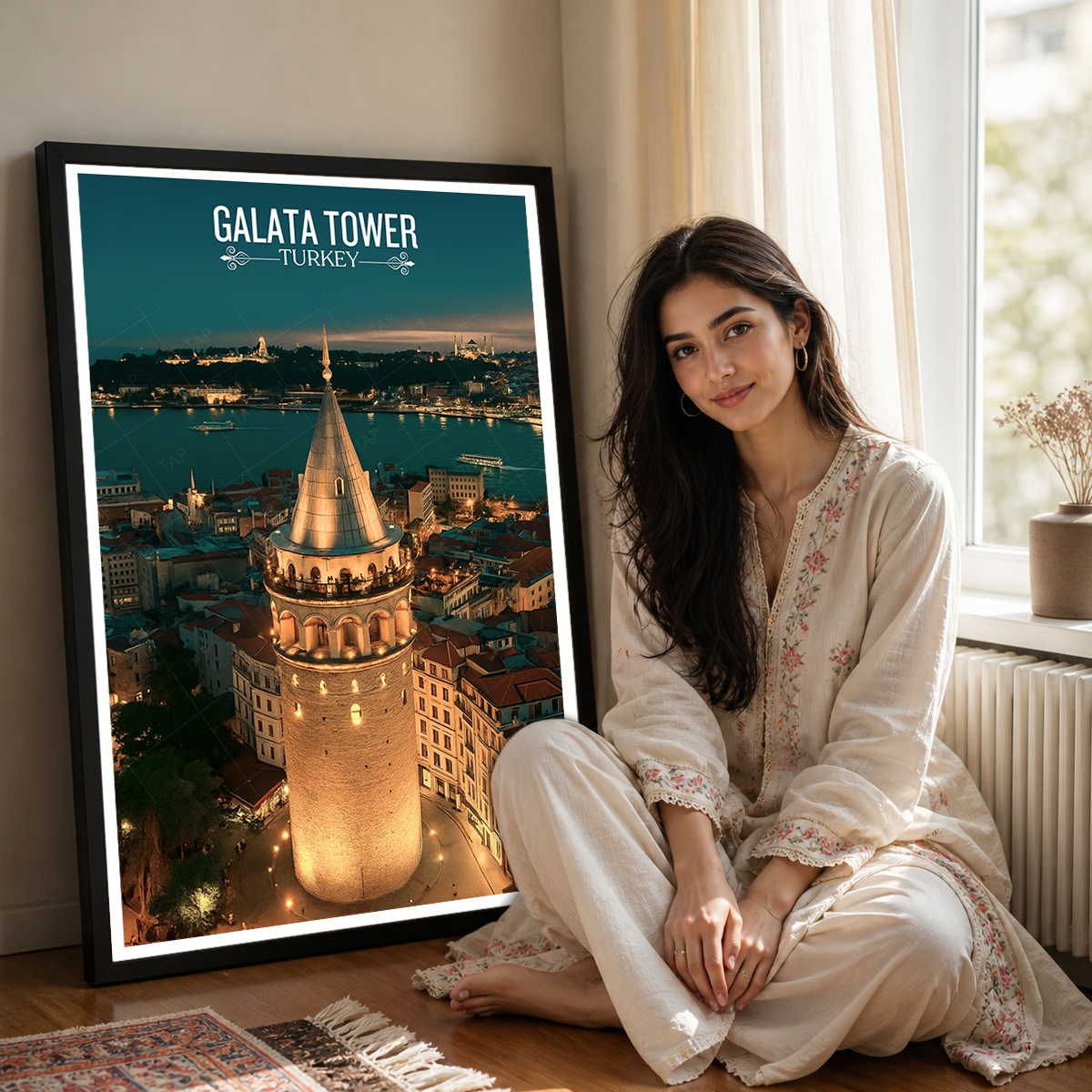 Galata Tower - Turkey - Vintage Travel Wall Art Poster Print - Art Print - Travel Art Poster