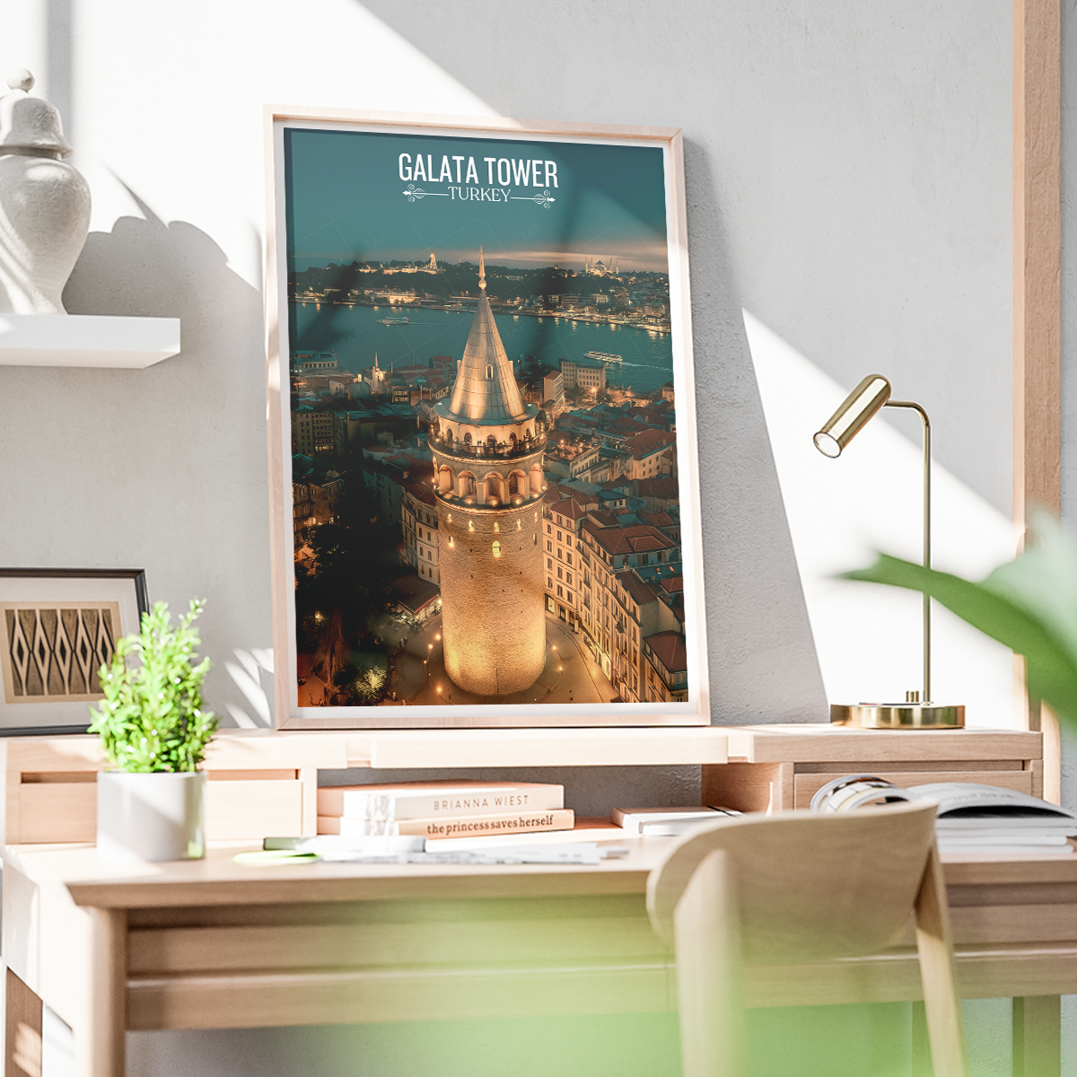 Galata Tower - Turkey - Vintage Travel Wall Art Poster Print - Art Print - Travel Art Poster