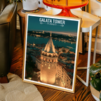 Galata Tower - Turkey - Vintage Travel Wall Art Poster Print - Art Print - Travel Art Poster