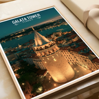 Galata Tower - Turkey - Vintage Travel Wall Art Poster Print - Art Print - Travel Art Poster