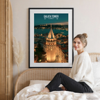 Galata Tower - Turkey - Vintage Travel Wall Art Poster Print - Art Print - Travel Art Poster