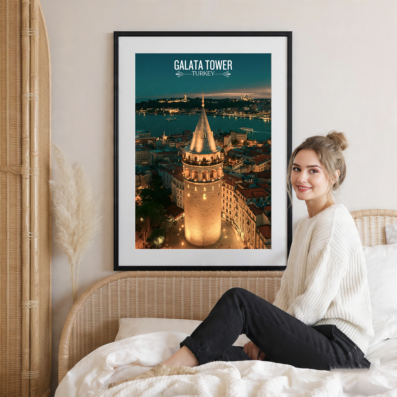 Galata Tower - Turkey - Vintage Travel Wall Art Poster Print - Art Print - Travel Art Poster
