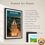 Galata Tower - Turkey - Vintage Travel Wall Art Poster Print - Art Print - Travel Art Poster