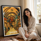 Grand Bazaar - Turkey - Vintage Travel Wall Art Poster Print - Art Print - Travel Art Poster