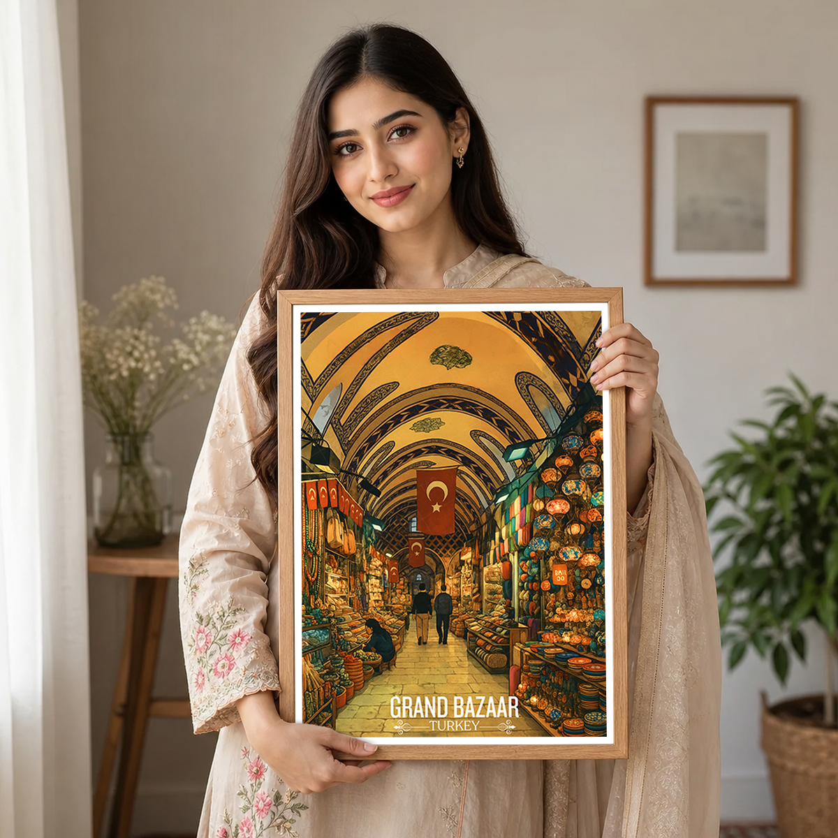 Grand Bazaar - Turkey - Vintage Travel Wall Art Poster Print - Art Print - Travel Art Poster