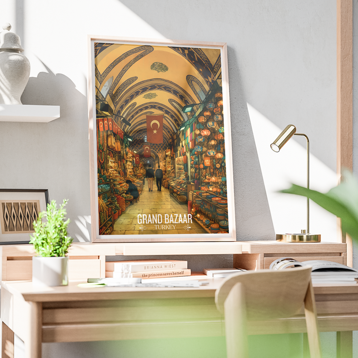 Grand Bazaar - Turkey - Vintage Travel Wall Art Poster Print - Art Print - Travel Art Poster