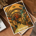 Grand Bazaar - Turkey - Vintage Travel Wall Art Poster Print - Art Print - Travel Art Poster