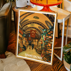 Grand Bazaar - Turkey - Vintage Travel Wall Art Poster Print - Art Print - Travel Art Poster