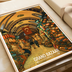 Grand Bazaar - Turkey - Vintage Travel Wall Art Poster Print - Art Print - Travel Art Poster