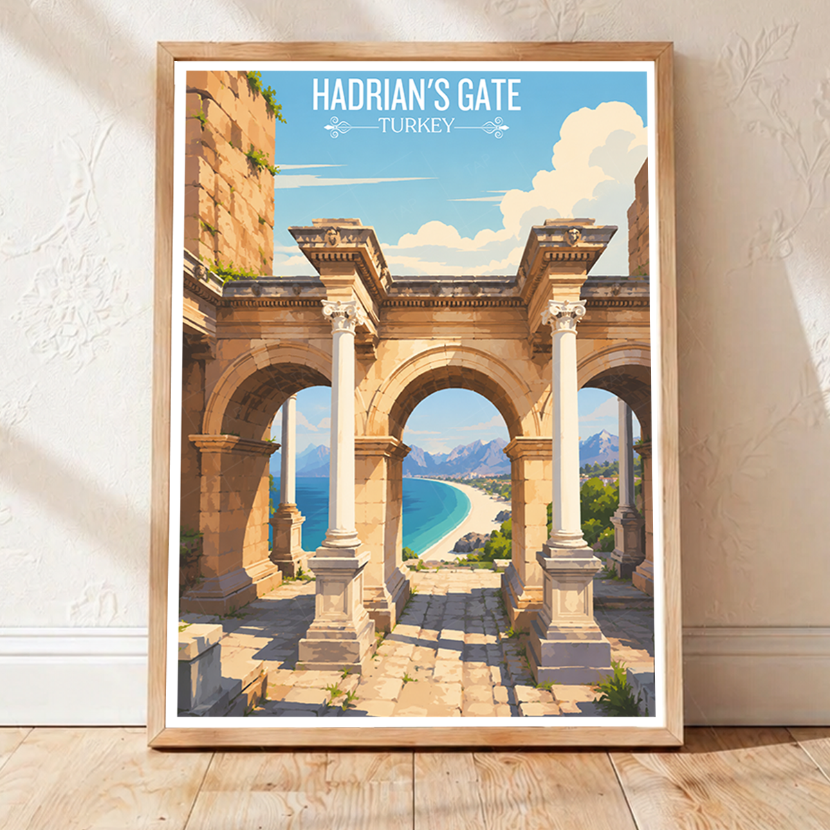 Hadrian's Gate - Turkey - Vintage Travel Wall Art Poster Print - Art Print - Travel Art Poster