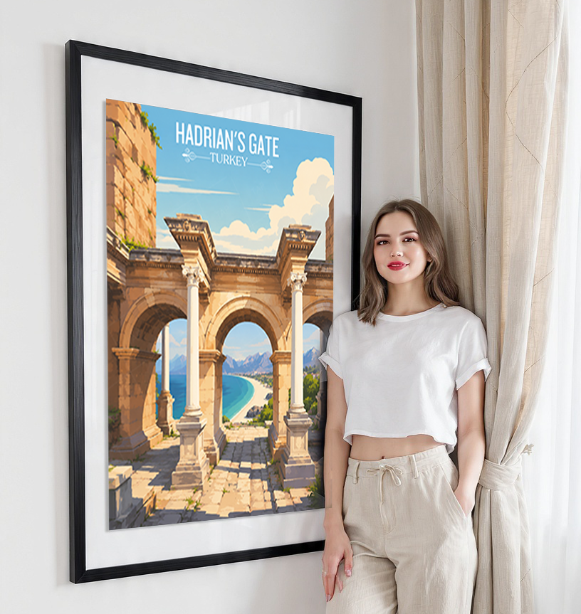 Hadrian's Gate - Turkey - Vintage Travel Wall Art Poster Print - Art Print - Travel Art Poster