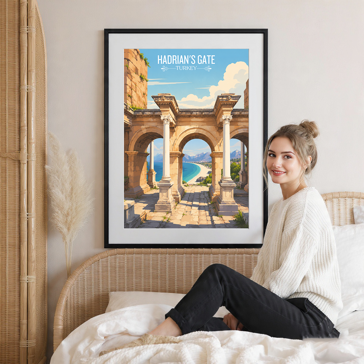 Hadrian's Gate - Turkey - Vintage Travel Wall Art Poster Print - Art Print - Travel Art Poster