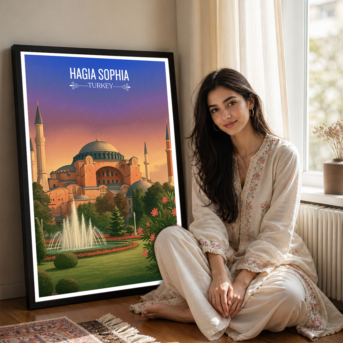 Hagia Sophia - Turkey - Vintage Travel Wall Art Poster Print - Art Print - Travel Art Poster