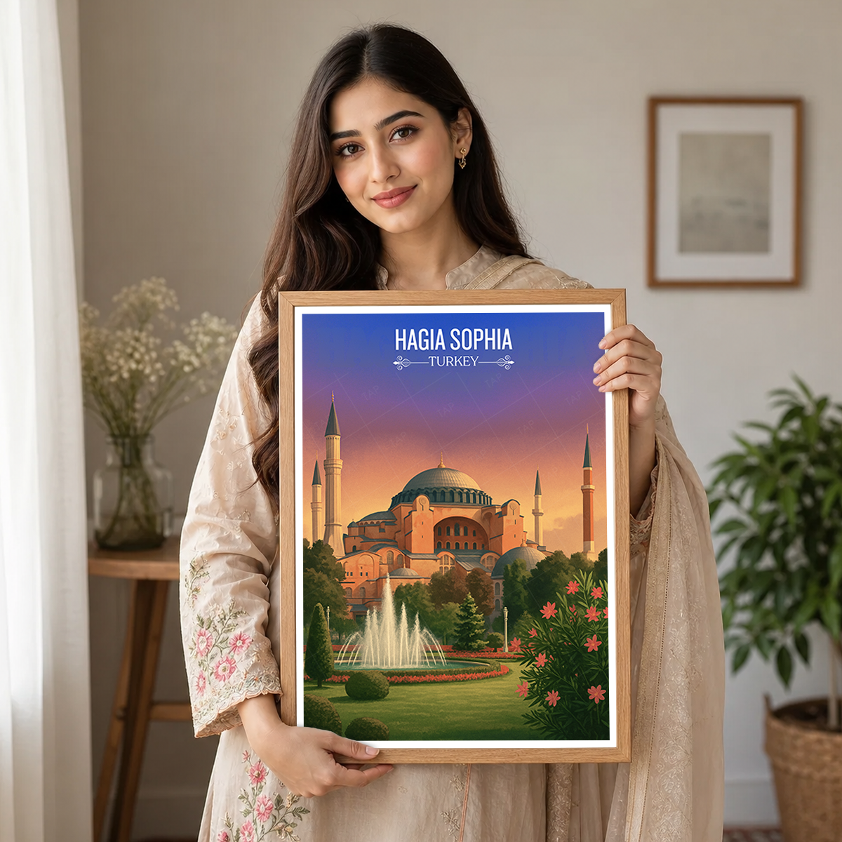 Hagia Sophia - Turkey - Vintage Travel Wall Art Poster Print - Art Print - Travel Art Poster