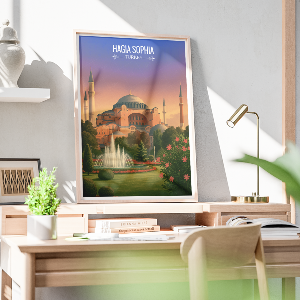 Hagia Sophia - Turkey - Vintage Travel Wall Art Poster Print - Art Print - Travel Art Poster