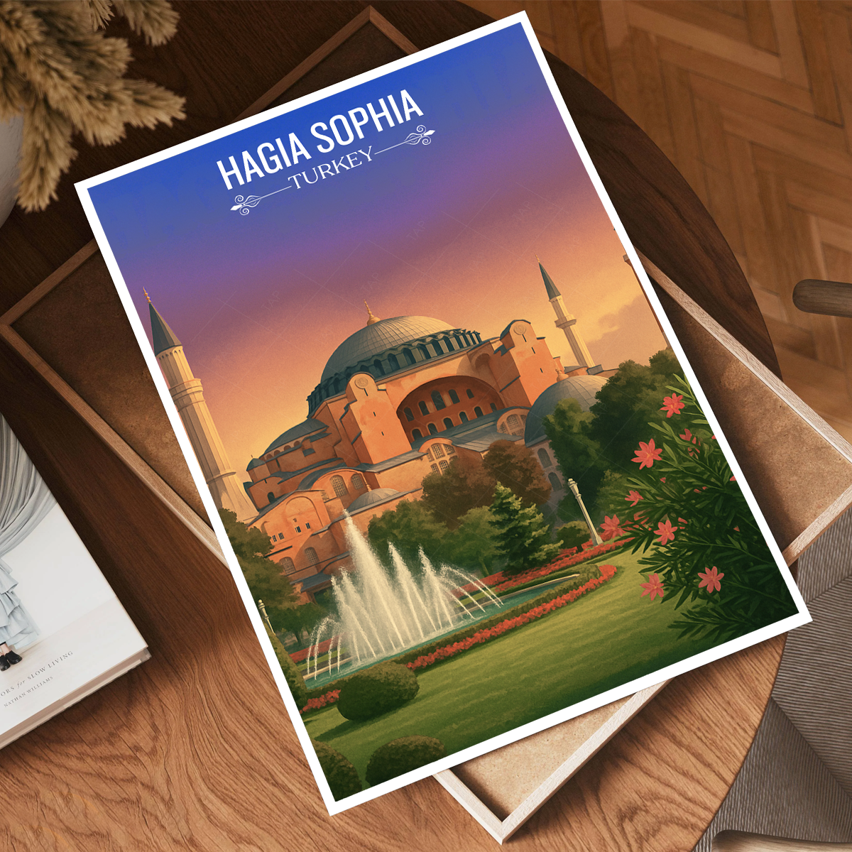 Hagia Sophia - Turkey - Vintage Travel Wall Art Poster Print - Art Print - Travel Art Poster