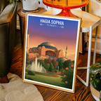 Hagia Sophia - Turkey - Vintage Travel Wall Art Poster Print - Art Print - Travel Art Poster