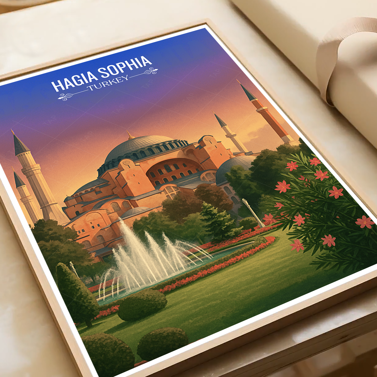 Hagia Sophia - Turkey - Vintage Travel Wall Art Poster Print - Art Print - Travel Art Poster