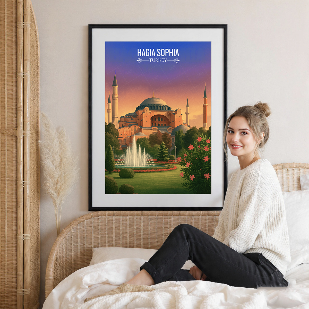Hagia Sophia - Turkey - Vintage Travel Wall Art Poster Print - Art Print - Travel Art Poster
