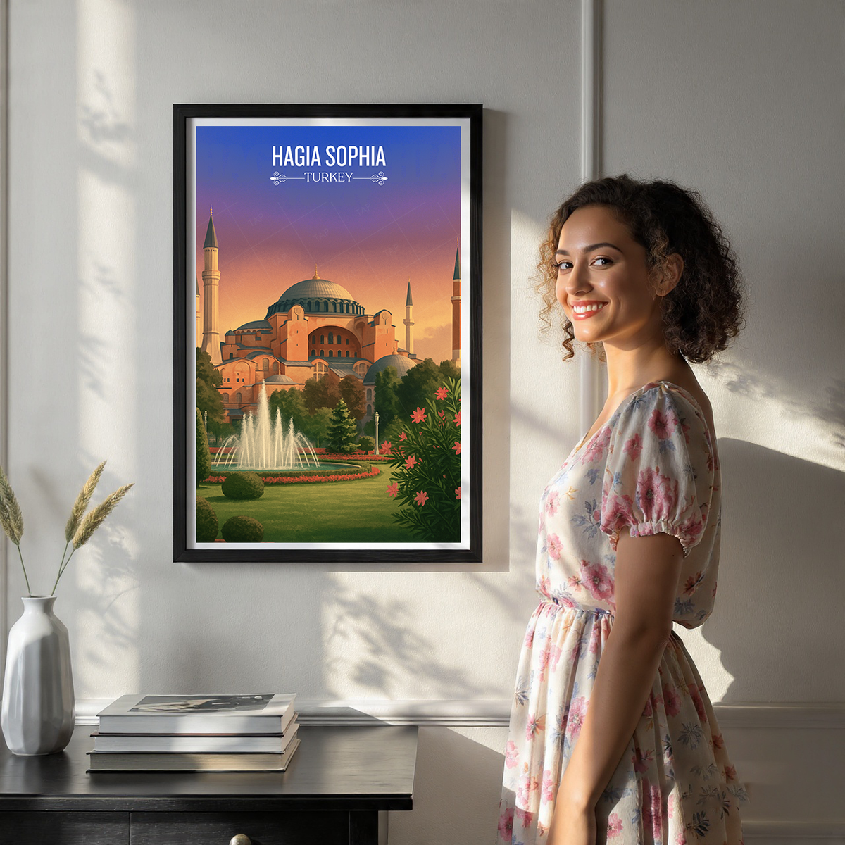 Hagia Sophia - Turkey - Vintage Travel Wall Art Poster Print - Art Print - Travel Art Poster