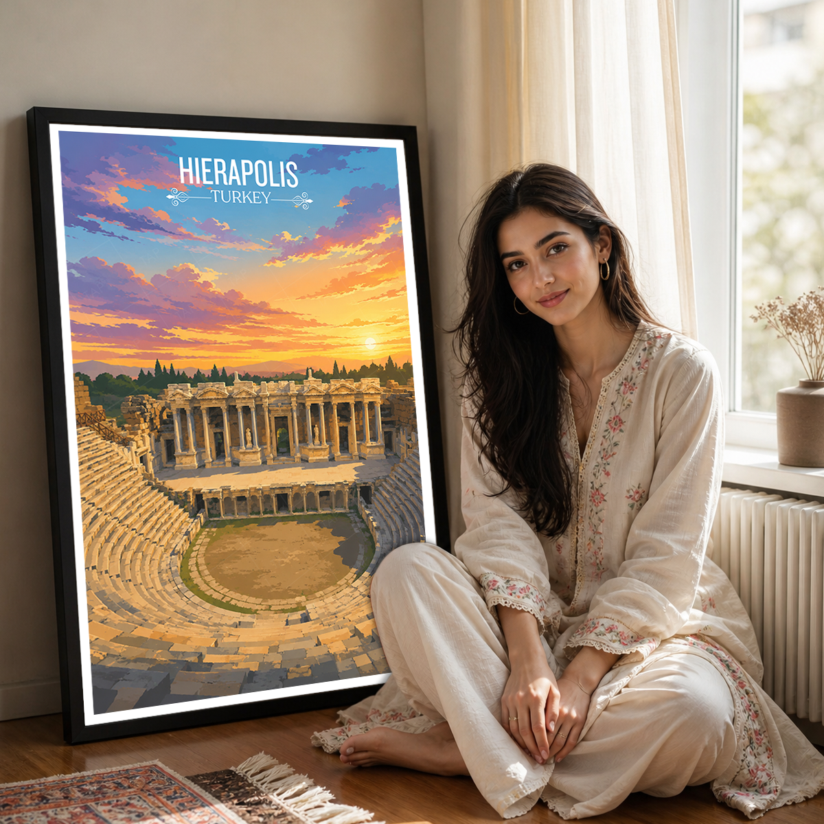 Hierapolis - Turkey - Vintage Travel Wall Art Poster Print - Art Print - Travel Art Poster