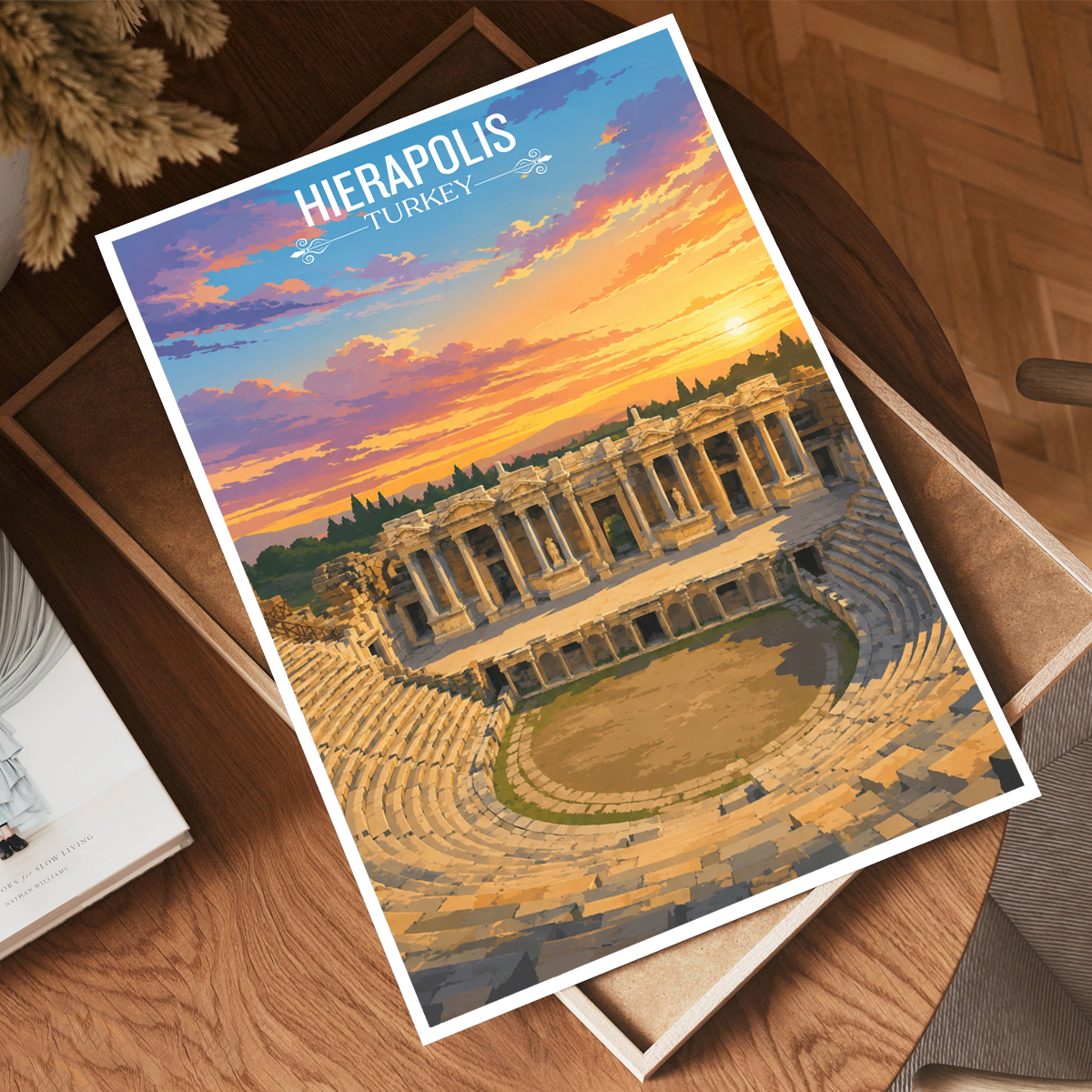 Hierapolis - Turkey - Vintage Travel Wall Art Poster Print - Art Print - Travel Art Poster