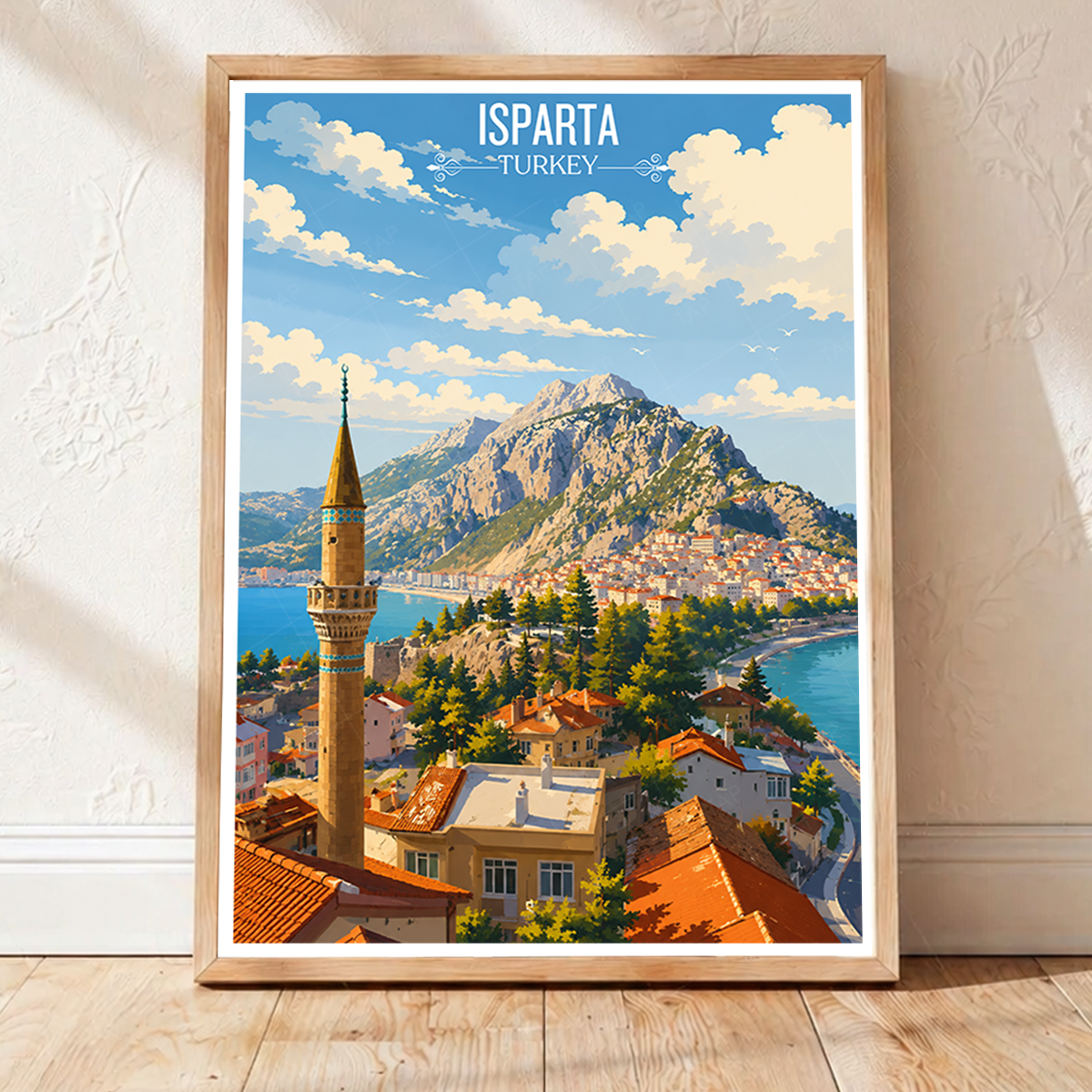 Isparta - Turkey - Vintage Travel Wall Art Poster Print - Art Print - Travel Art Poster