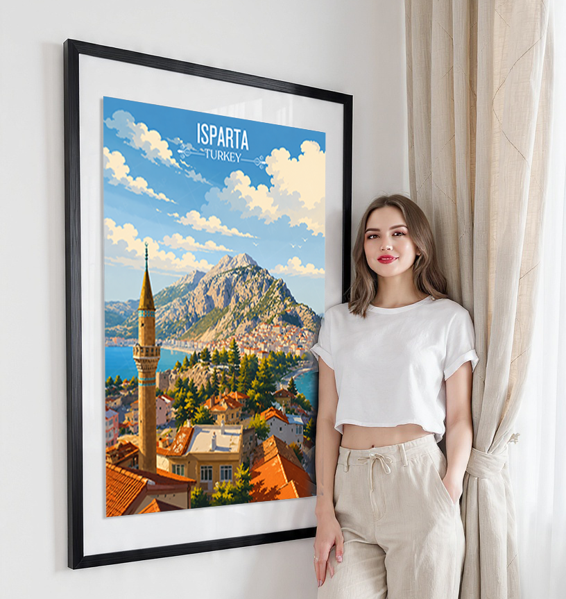 Isparta - Turkey - Vintage Travel Wall Art Poster Print - Art Print - Travel Art Poster