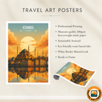 Istanbul - Turkey - Vintage Travel Wall Art Poster Print - Art Print - Travel Art Poster