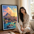 Istanbul Constantinople - Turkey - Vintage Travel Wall Art Poster Print - Art Print - Travel Art Poster