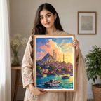 Istanbul Constantinople - Turkey - Vintage Travel Wall Art Poster Print - Art Print - Travel Art Poster