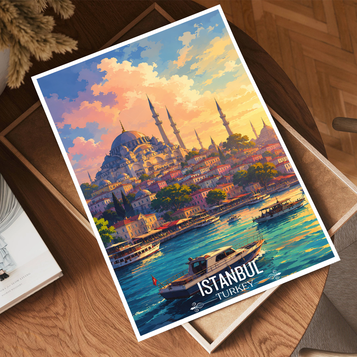 Istanbul Constantinople - Turkey - Vintage Travel Wall Art Poster Print - Art Print - Travel Art Poster