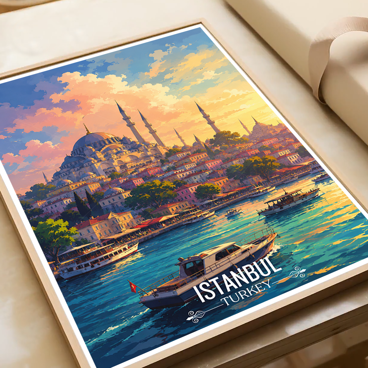 Istanbul Constantinople - Turkey - Vintage Travel Wall Art Poster Print - Art Print - Travel Art Poster