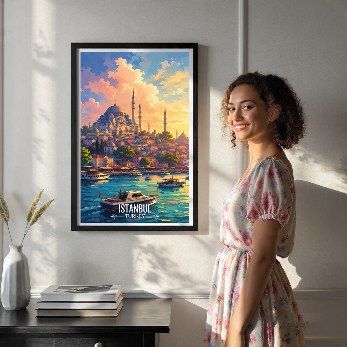 Istanbul Constantinople - Turkey - Vintage Travel Wall Art Poster Print - Art Print - Travel Art Poster