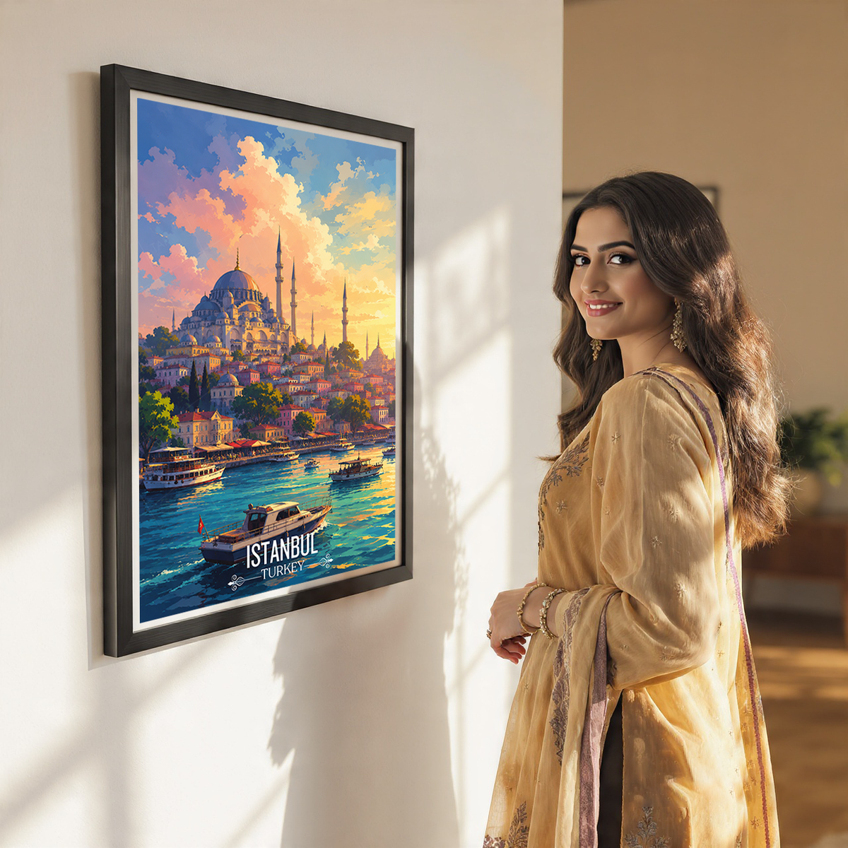 Istanbul Constantinople - Turkey - Vintage Travel Wall Art Poster Print - Art Print - Travel Art Poster