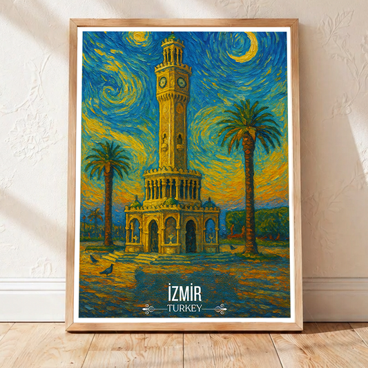 Izmir - Turkey - Vintage Travel Wall Art Poster Print - Art Print - Travel Art Poster