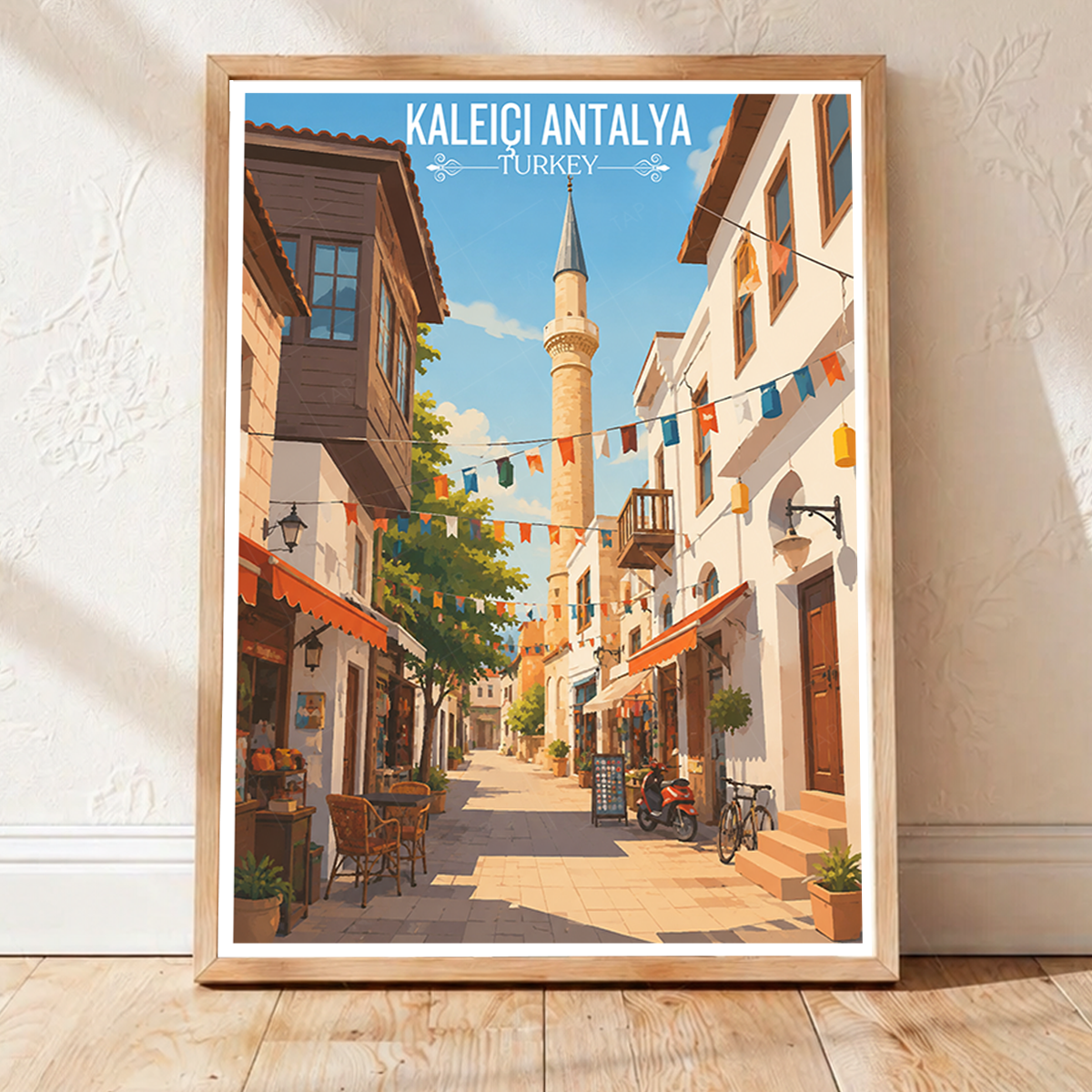 Kaleiçi Antalya - Turkey - Vintage Travel Wall Art Poster Print - Art Print - Travel Art Poster