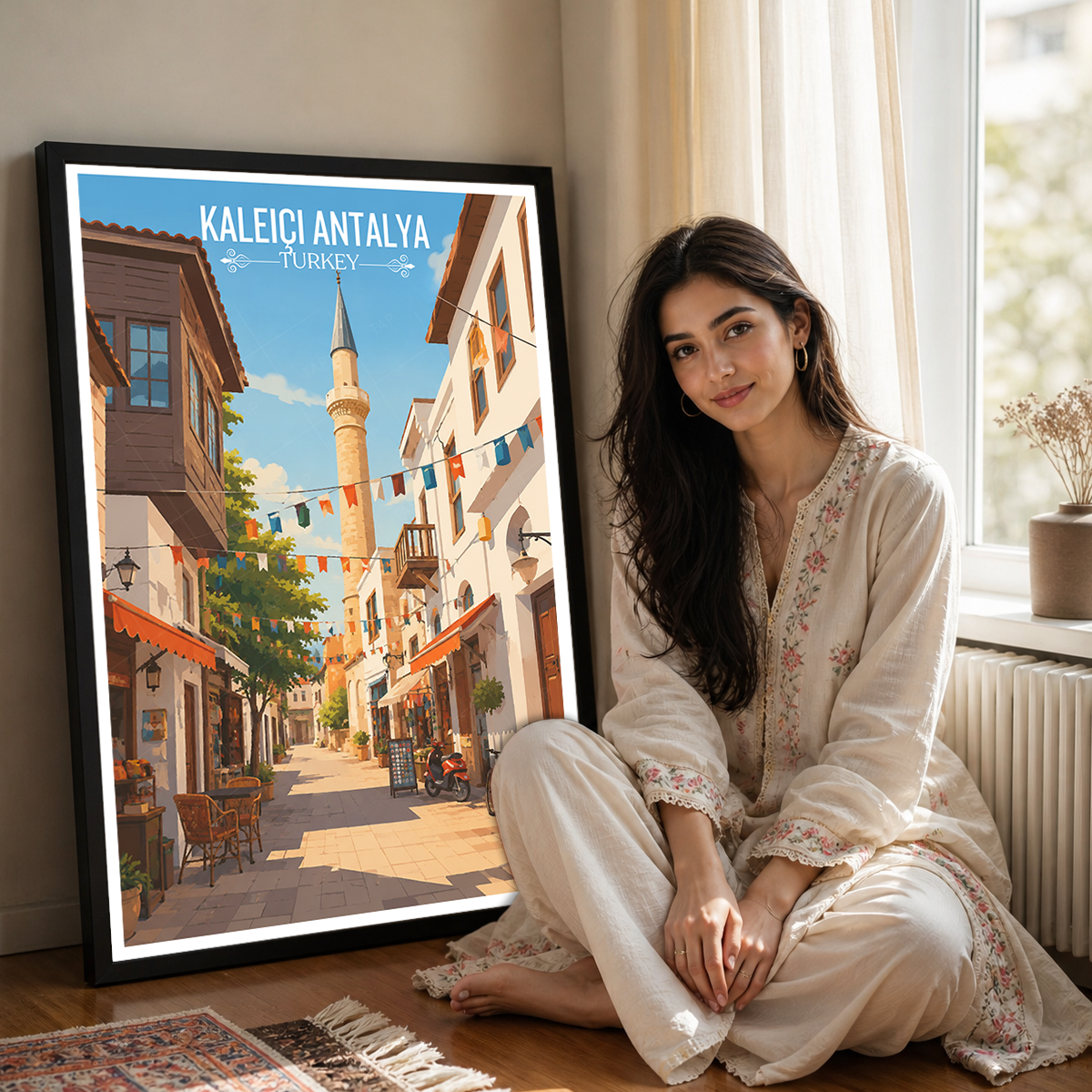 Kaleiçi Antalya - Turkey - Vintage Travel Wall Art Poster Print - Art Print - Travel Art Poster